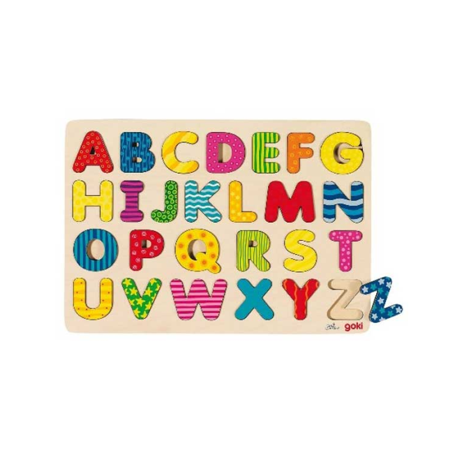 Puzzle Alphabet décoré en bois