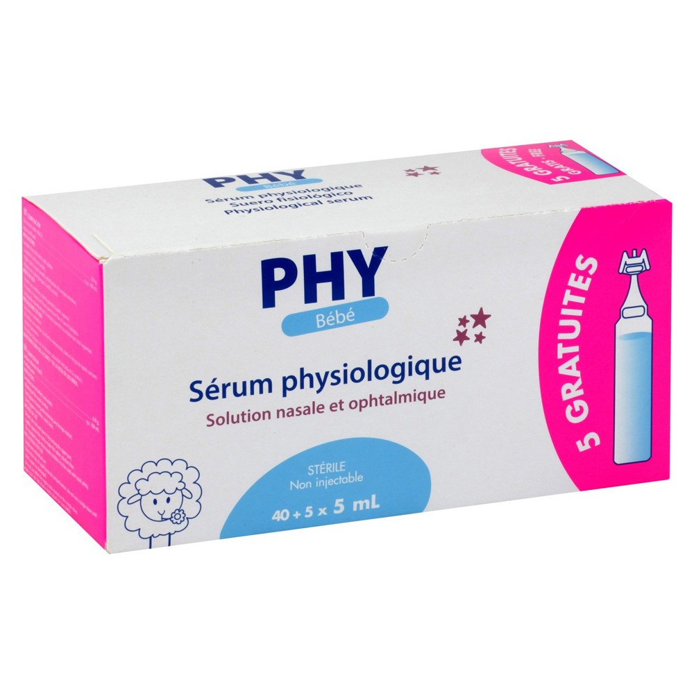 Serum phisyologique 5 ML boite de 40+5 unidoses gratuites