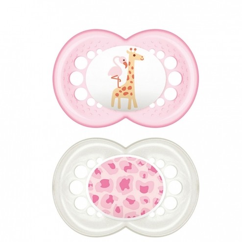 MAM - 2 SUCETTES SILICONE START ROSE (0-2MOIS)