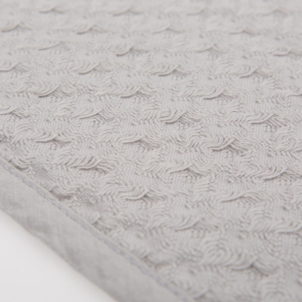 Couverture de berceau au crochet 95×75 cm gris