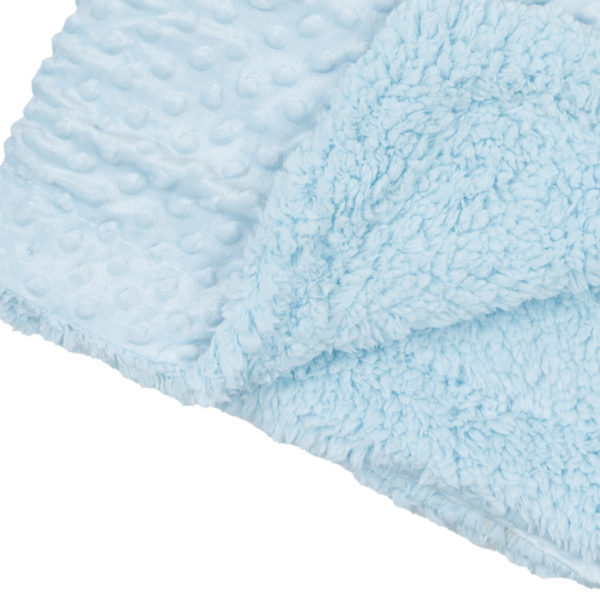 Couverture double face dots sherpa 80/110 azul